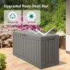 imageYITAHOME 31 Gallon Resin Deck Box Outdoor Storage Box and Waterproof Package Delivery Box with Lockable Lid for Patio Furniture GardenTools Pool Supplies BlackTaupe