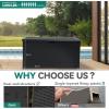 imageYITAHOME 32 Gallon Deck Box Resin Storage with Lockable Lid ampamp Side Handles Indoor Outdoor Small Container for Patio Cushion Garden Pool Accessories Backyard Furniture Water ResistantBlack