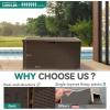 imageYITAHOME 32 Gallon Deck Box Resin Storage with Lockable Lid ampamp Side Handles Indoor Outdoor Small Container for Patio Cushion Garden Pool Accessories Backyard Furniture Water ResistantBrown
