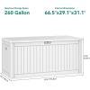 imageYITAHOME 32 Gallon Deck Box Resin Storage with Lockable Lid ampamp Side Handles Indoor Outdoor Small Container for Patio Cushion Garden Pool Accessories Backyard Furniture Water ResistantWhite