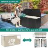 imageYITAHOME 32 Gallon Deck Box Resin Storage with Lockable Lid ampamp Side Handles Indoor Outdoor Small Container for Patio Cushion Garden Pool Accessories Backyard Furniture Water ResistantBlack