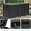 imageYITAHOME 32 Gallon Deck Box Resin Storage with Lockable Lid ampamp Side Handles Indoor Outdoor Small Container for Patio Cushion Garden Pool Accessories Backyard Furniture Water ResistantBlack