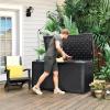 imageYITAHOME 32 Gallon Deck Box Resin Storage with Lockable Lid ampamp Side Handles Indoor Outdoor Small Container for Patio Cushion Garden Pool Accessories Backyard Furniture Water ResistantBlack