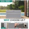 imageYITAHOME 32 Gallon Deck Box Resin Storage with Lockable Lid ampamp Side Handles Indoor Outdoor Small Container for Patio Cushion Garden Pool Accessories Backyard Furniture Water ResistantGray