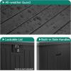 imageYITAHOME 32 Gallon Deck Box Resin Storage with Lockable Lid ampamp Side Handles Indoor Outdoor Small Container for Patio Cushion Garden Pool Accessories Backyard Furniture Water ResistantBlack