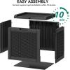 imageYITAHOME 32 Gallon Deck Box Resin Storage with Lockable Lid ampamp Side Handles Indoor Outdoor Small Container for Patio Cushion Garden Pool Accessories Backyard Furniture Water ResistantBlack