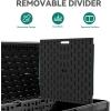 imageYITAHOME 32 Gallon Deck Box Resin Storage with Lockable Lid ampamp Side Handles Indoor Outdoor Small Container for Patio Cushion Garden Pool Accessories Backyard Furniture Water ResistantBlack
