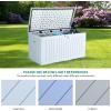 imageYITAHOME 32 Gallon Deck Box Resin Storage with Lockable Lid ampamp Side Handles Indoor Outdoor Small Container for Patio Cushion Garden Pool Accessories Backyard Furniture Water ResistantWhite