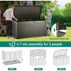 imageYITAHOME 32 Gallon Deck Box Resin Storage with Lockable Lid ampamp Side Handles Indoor Outdoor Small Container for Patio Cushion Garden Pool Accessories Backyard Furniture Water ResistantLight Brown