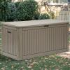 imageYITAHOME 32 Gallon Deck Box Resin Storage with Lockable Lid ampamp Side Handles Indoor Outdoor Small Container for Patio Cushion Garden Pool Accessories Backyard Furniture Water ResistantLight Brown