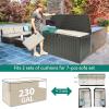 imageYITAHOME 32 Gallon Deck Box Resin Storage with Lockable Lid ampamp Side Handles Indoor Outdoor Small Container for Patio Cushion Garden Pool Accessories Backyard Furniture Water ResistantLight Brown