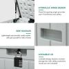 imageYITAHOME 32 Gallon Deck Box Resin Storage with Lockable Lid ampamp Side Handles Indoor Outdoor Small Container for Patio Cushion Garden Pool Accessories Backyard Furniture Water ResistantWhite