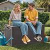 imageYITAHOME 32 Gallon Deck Box Resin Storage with Lockable Lid ampamp Side Handles Indoor Outdoor Small Container for Patio Cushion Garden Pool Accessories Backyard Furniture Water ResistantDark Brown