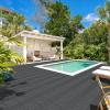 imageYITAHOME 36 PCS Plastic Interlocking Deck Tiles Waterproof Outdoor Flooring All Weather Use Durable ampamp SlipResistant for Patio Garden Deck Poolside Backyard 12x12 Inches Dark Grey Diagonal