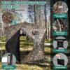 imageYITAHOME 360 See Through Ground Blind for Deer Hunting 23 ampamp 34 Person Popup With TriLeg Chair Silent Magnetic Zipper Door and Carrying Bag