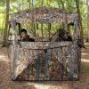 imageYITAHOME 360 See Through Ground Blind for Deer Hunting 23 ampamp 34 Person Popup With TriLeg Chair Silent Magnetic Zipper Door and Carrying Bag
