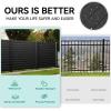 imageYITAHOME 4 Panels Air Conditioner Fence Privacy Screen 44quot H X 18quot W Outdoor Trash Can Enclosure with Metal Stakes Vinyl Pool Equipment EnclosureBlack