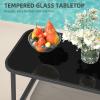 imageYITAHOME 4 Pieces Patio Furniture Set Outdoor Textilene Conversation Sets Rocking Bistro Chairs Loveseat and Glass Table for Living Room Lawn Garden Balcony Poolside Backyard GreyBrown