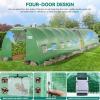 imageYITAHOME 44x10x7ft Greenhouse Extra Large Heavy Duty 4 Zipper Doors Outdoor Greenhouses 24 Windows Walk in Tunnel Green House Plant Gardening Upgraded Galvanized Steel Frame for Garden Green