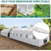 imageYITAHOME 44x10x7ft Greenhouse Extra Large Heavy Duty 4 Zipper Doors Outdoor Greenhouses 24 Windows Walk in Tunnel Green House Plant Gardening Upgraded Galvanized Steel Frame for Garden White
