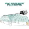 imageYITAHOME 44x10x7ft Greenhouse Extra Large Heavy Duty 4 Zipper Doors Outdoor Greenhouses 24 Windows Walk in Tunnel Green House Plant Gardening Upgraded Galvanized Steel Frame for Garden White