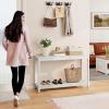 imageYITAHOME 48quot Patio Bar Table Entry Console Table 2Shelf HIPS Indoor Outdoor Height Table Multifunctional Buffet Storage Organizer with Adjustable Feet GrayGrey