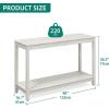 imageYITAHOME 48quot Patio Bar Table Entry Console Table 2Shelf HIPS Indoor Outdoor Height Table Multifunctional Buffet Storage Organizer with Adjustable Feet GrayGrey