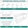 imageYITAHOME 48quot Patio Bar Table Entry Console Table 2Shelf HIPS Indoor Outdoor Height Table Multifunctional Buffet Storage Organizer with Adjustable Feet GrayGrey