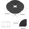 imageYITAHOME 4Pcs 110LB Capacity Patio Umbrella Base Heavy Duty Market Table Umbrella Stand Water or Stand Easy Filled Outdoor Round Base Refillable HighDensity HDPE for Lawn Deck or Pool Black