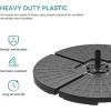 imageYITAHOME 4Pcs 110LB Capacity Patio Umbrella Base Heavy Duty Market Table Umbrella Stand Water or Stand Easy Filled Outdoor Round Base Refillable HighDensity HDPE for Lawn Deck or Pool Black