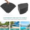 imageYITAHOME 4Pcs 110LB Capacity Patio Umbrella Base Heavy Duty Market Table Umbrella Stand Water or Stand Easy Filled Outdoor Round Base Refillable HighDensity HDPE for Lawn Deck or Pool Black