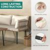imageYITAHOME 4Piece Wicker Patio Furniture Set All Weather PE Rattan Conversation Set Sectional Sofa with Soft Cushions ampamp Side Table Porch Furniture for Deck Balcony Backyard  BeigeBeige