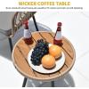 imageYITAHOME 4Piece Wicker Patio Furniture Set All Weather PE Rattan Conversation Set Sectional Sofa with Soft Cushions ampamp Side Table Porch Furniture for Deck Balcony Backyard  BeigeGrey