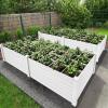 imageYITAHOME 4x4x2 FT Plastic Raised Garden Bed Kit Large Outdoor Above Ground Planter Box with Growth Grid for Plants Vegetables and Flowers Easy Installation White