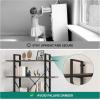 imageYITAHOME 5 Tier Bookcase Artsy Modern Bookshelf Book Rack Storage Rack Shelves in Living RoomHomeOffice Books Holder Organizer for BooksMovies  Rustic BrownCharcoal Gray