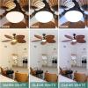 imageYITAHOME 52 inch Ceiling Fans with Lights Tropical Ceiling Fans with Lights and Remote TriColor LED Reversible 6Speed wQuiet DC Motor Timing Functions for Living Room Dining Room BedroomWalnut