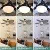imageYITAHOME 52 inch Ceiling Fans with Lights Tropical Ceiling Fans with Lights and Remote TriColor LED Reversible 6Speed wQuiet DC Motor Timing Functions for Living Room Dining Room BedroomGrayGreen