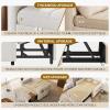 imageYITAHOME 55quot Convertible Sofa Bed 3in1 Sleeper Sofa with PullOut Bed CatScratchProof Futon Couch with 5Levels Reclining Backrest USB and Side Pocket Modern Loveseat for Living Room BeigeBeige