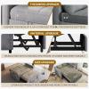 imageYITAHOME 55quot Convertible Sofa Bed 3in1 Sleeper Sofa with PullOut Bed CatScratchProof Futon Couch with 5Levels Reclining Backrest USB and Side Pocket Modern Loveseat for Living Room BeigeLight Grey Usb