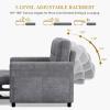 imageYITAHOME 55quot Convertible Sofa Bed 3in1 Sleeper Sofa with PullOut Bed CatScratchProof Futon Couch with 5Levels Reclining Backrest USB and Side Pocket Modern Loveseat for Living Room BeigeLight Grey Usb