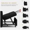 imageYITAHOME 55quot Convertible Sofa Bed 3in1 Sleeper Sofa with PullOut Bed CatScratchProof Futon Couch with 5Levels Reclining Backrest USB and Side Pocket Modern Loveseat for Living Room BeigeBlack