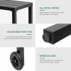 imageYITAHOME 55quot Outdoor Bar Table Rectangle Narrow Counter Height Table Ideal Bar Height Table for Balcony Patio Garden Yard Poolside BlackBlack