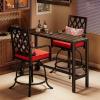 imageYITAHOME 55quot Outdoor Bar Table Rectangle Narrow Counter Height Table Ideal Bar Height Table for Balcony Patio Garden Yard Poolside BlackBlack