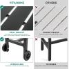 imageYITAHOME 55quot Outdoor Bar Table Rectangle Narrow Counter Height Table Ideal Bar Height Table for Balcony Patio Garden Yard Poolside BlackBlack