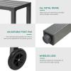 imageYITAHOME 55quot Outdoor Bar Table Rectangle Narrow Counter Height Table Ideal Bar Height Table for Balcony Patio Garden Yard Poolside BlackSilver
