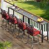 imageYITAHOME 55quot Outdoor Bar Table Rectangle Narrow Counter Height Table Ideal Bar Height Table for Balcony Patio Garden Yard Poolside Silver Bottom TextureSilver