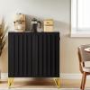 imageYITAHOME 55quot Sideboard Buffet Modern Buffet Storage Cabinet with Adjustable Shelf Metal Accent Console Credenza for Living Room Kitchen Dining Room Black157D x 276W x 321H