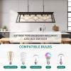 imageYITAHOME 5Light Pendant Lights Island Fixture Farmhouse Rustic Rectangular Chandelier for Dining Room Kitchen Living Room Entryway UL Listed BronzeBronze