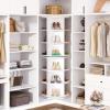 imageYITAHOME 6 Tier Rotating Shoe Rack Tower Free Standing 360 Revolving Shoe Organizer Lazy Susan Shoe Rack for Entryway Round Spinning Shoe Display Vertical Handbag Rotate Shoes Organization White