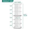 imageYITAHOME 6 Tier Rotating Shoe Rack Tower Free Standing 360 Revolving Shoe Organizer Lazy Susan Shoe Rack for Entryway Round Spinning Shoe Display Vertical Handbag Rotate Shoes Organization White